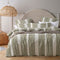 Vintage Design Homewares Tempo Green Cotton Jacquard Quilt Cover Set Queen