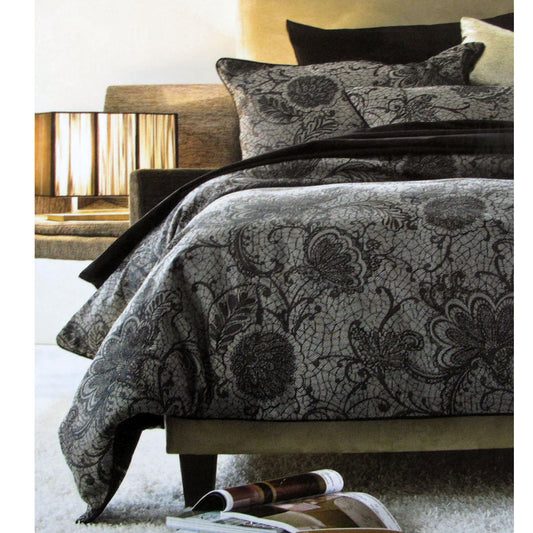 Accessorize Trudie Black Jacquard Quilt Cover Set SINGLE