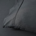 Bamboo Cotton Sheet Set 400TC King Single Charcoal 40cm Wall