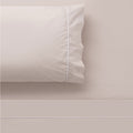 Accessorize White/Natural Piped Hotel Deluxe Cotton Sheet Set Super King