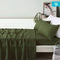 Vintage Design Homewares 100% Linen Olive Sheet Set Queen