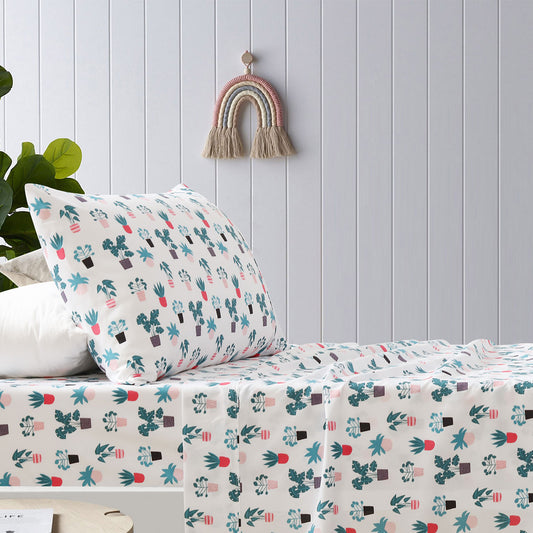 Happy Kids Plant Kids Printed Sheet Set SINGLE