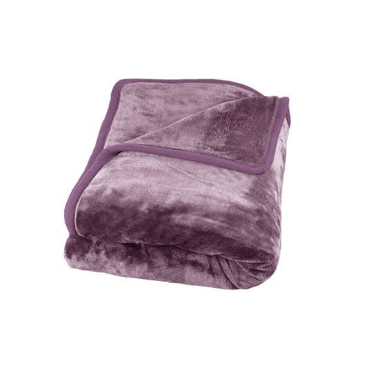 J Elliot Home 800GSM Luxury Winter Thick Mink Blanket Grape KING