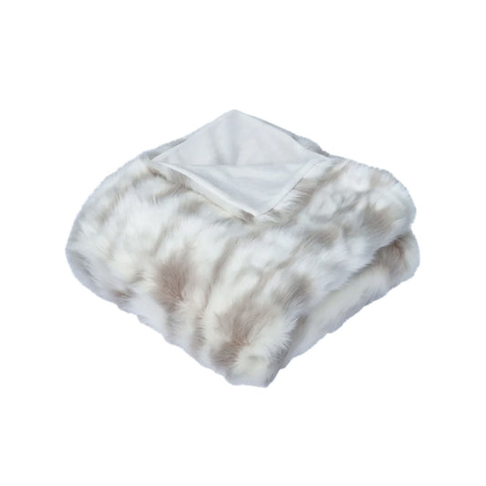 J Elliot Lynx Wild Cat Faux Fur Throw Rug 130x160cm