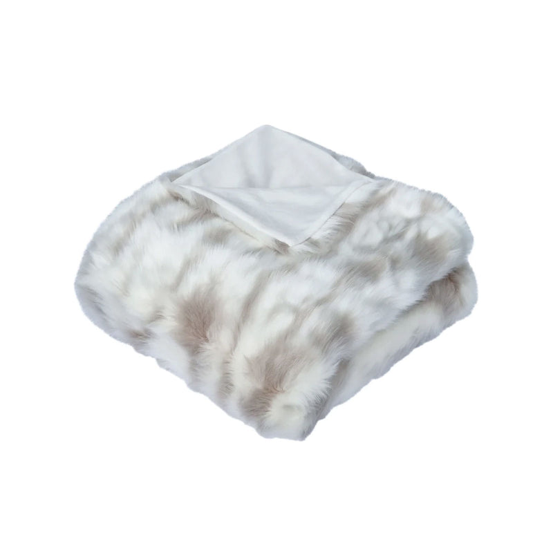 J Elliot Lynx Wild Cat Faux Fur Throw Rug 130x160cm