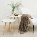 J Elliot Home Rita Woodsmoke Faux Mohair Throw Rug 130 x 160cm