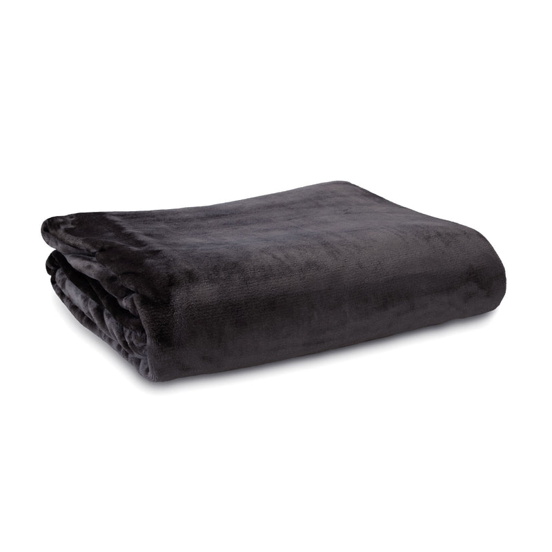 Ardor Lucia Push Blanket Charcoal Super King Bed