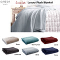 Ardor Lucia Push Blanket Charcoal Super King Bed