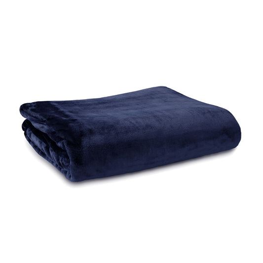 Ardor Lucia Luxury Push Blanket Navy KING
