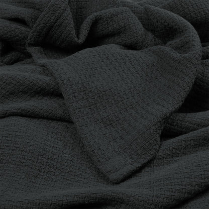 Algodon Sophie Cotton Waffle Blanket Queen 245x240cm Charcoal