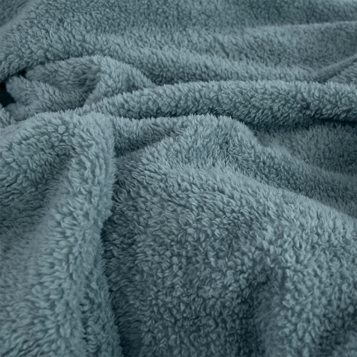 Ardor Teddy Sea Mist Ultra Soft Cozy Fleece Blanket Queen