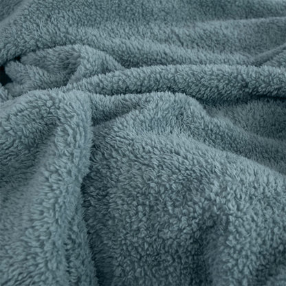 Ardor Teddy Sea Mist Ultra Soft Cozy Fleece Blanket Queen