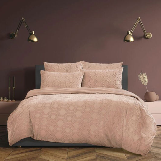 Ardor 5 Pce Comforter Set Millicent Peach QUEEN