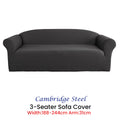 Elan Cambridge Extra Stretch Couch Cover 3 Seater Steel