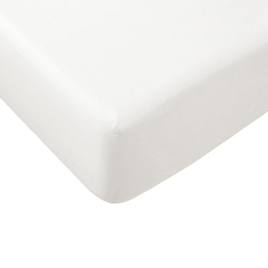 Essentially Home Living Polyester Cotton Fitted Sheet 33cm Wall DOUBLE Ivory