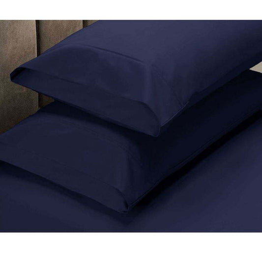 Apartmento 225TC Fitted Sheet Set KING Navy plus 2 Pillowcases