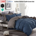 Ardor 250TC Oliver Stripes Cotton Sateen Quilt Cover Set King