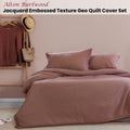 Ardor Alton King Quilt Cover Set Jacquard Embossed Geo
