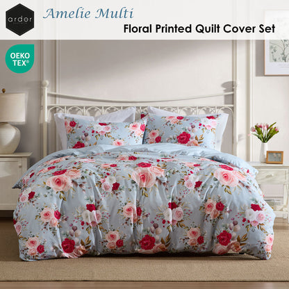 Ardor Amelie Multi Floral Printed Quilt Cover Set King