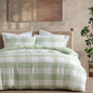 Ardor Ashlea Sage Oversized Waffle Check Quilt Cover Set Queen