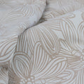 Ardor Avena Almond Textured Floral Jacquard Quilt Cover Set Queen