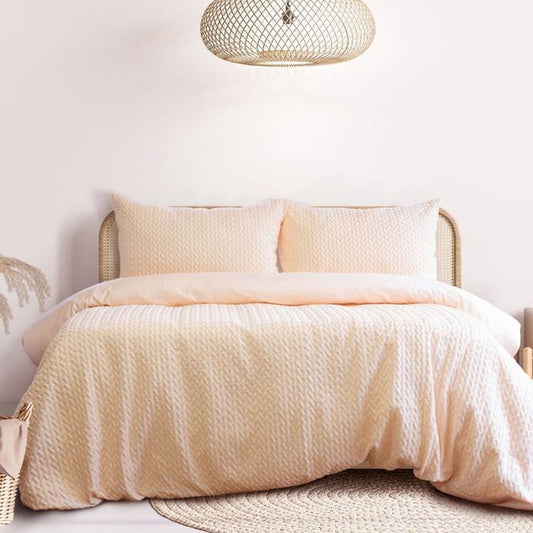 Ardor Embossed Quilt Cover Set Bondi Sorbet QUEEN