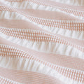 Ardor Cove Rose Dust (Similar to Peach color) Seersucker Waffle Quilt Cover Set Queen