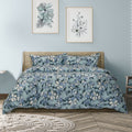 Ardor Eadie Teal Floral Printed Quilt Cover Set KING