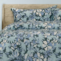 Ardor Eadie Teal Floral Printed Quilt Cover Set KING