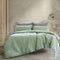 Ardor Embre Seagrass Linen Look 100% Cotton Quilt Cover Set King