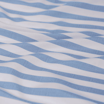 Ardor Frankie Blue Stripe Yarn Dyed Reversible Quilt Cover Set King