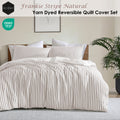 Ardor Frankie Natural Stripe Yarn Dyed Reversible Quilt Cover Set King