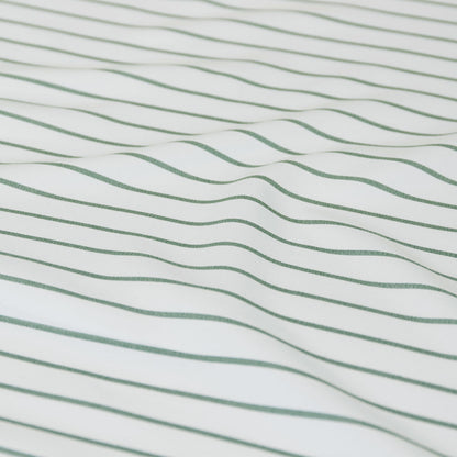 Ardor Frankie Sage Stripe Yarn Dyed Reversible Quilt Cover Set Queen