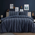 Ardor Seersucker Quilt Cover Set Lisbon Indigo QUEEN