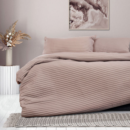 Ardor London Bark Embossed Quilt Cover Set QUEEN