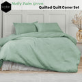 Ardor Molly Palm Green Quilted Quilt Cover Set King
