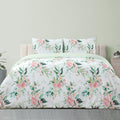 Ardor Rose Whisper Soft Sage Printed Floral Quilt Cover Set Queen
