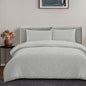 Ardor Rowe Grey Textured Seersucker Quilt Cover Set Queen