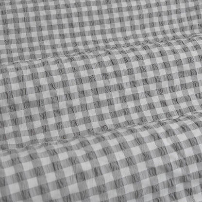 Ardor Rowe Grey Textured Seersucker Quilt Cover Set Queen