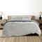 Ardor Striped Faux Fur Grey King Quilt Cover Set Super Soft