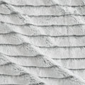 Ardor Striped Faux Fur Grey King Quilt Cover Set Super Soft