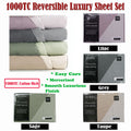 Ardor 1000TC Cotton Rich Reversible Sheet Set Taupe KING