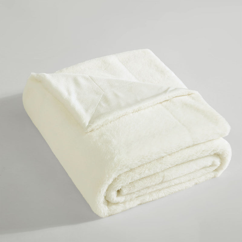 Ardor Benz Faux Fur Soft Plush Throw Rug 130x170cm Cream
