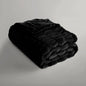 Ardor Clayton Faux Fur Soft Plush Throw Rug 130x170cm Black