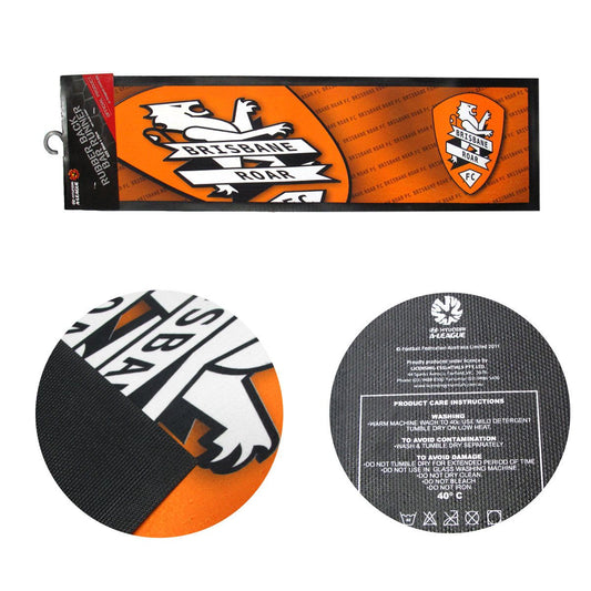 A-League Orange Brisbane Roar Rubber Back Bar Runner 25 x 89 cm