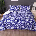 Ramesses Spring Blue 3 Pcs Bamboo Blend Ultrosonic Reversible Comforter Set Queen