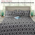 Ramesses Alena Charcoal Queen Ultrasonic Comforter Set 4 Pcs