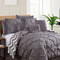 Ramesses Queen Pinch Pleat Comforter Set 7 Piece Charcoal
