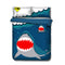 Ramesses Navy Shark Kids Double Bed 5 Piece Comforter Set