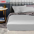 Ramesses 1500TC Egyptian Cotton Fitted Sheet King Single Silver